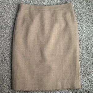 J. Crew Wool No. 2 Pencil skirt tan camel size 6